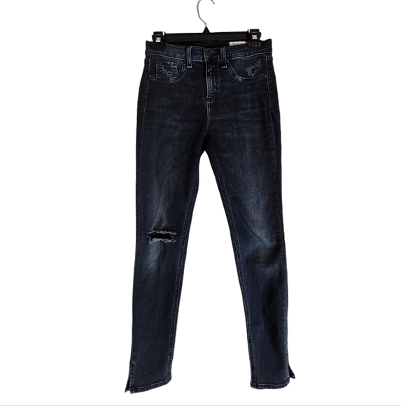 Rag & Bone 10 Inch Capri Black Jeans 26 Preowned - Picture 1 of 8